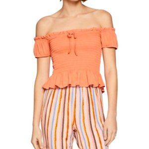 NWT BCBGeneration Off The Shoulder Smock Top